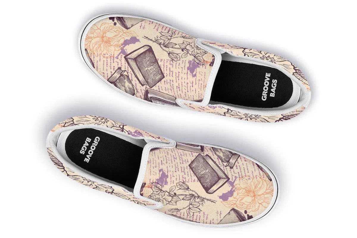 Reading Obsession Slip-On Shoes