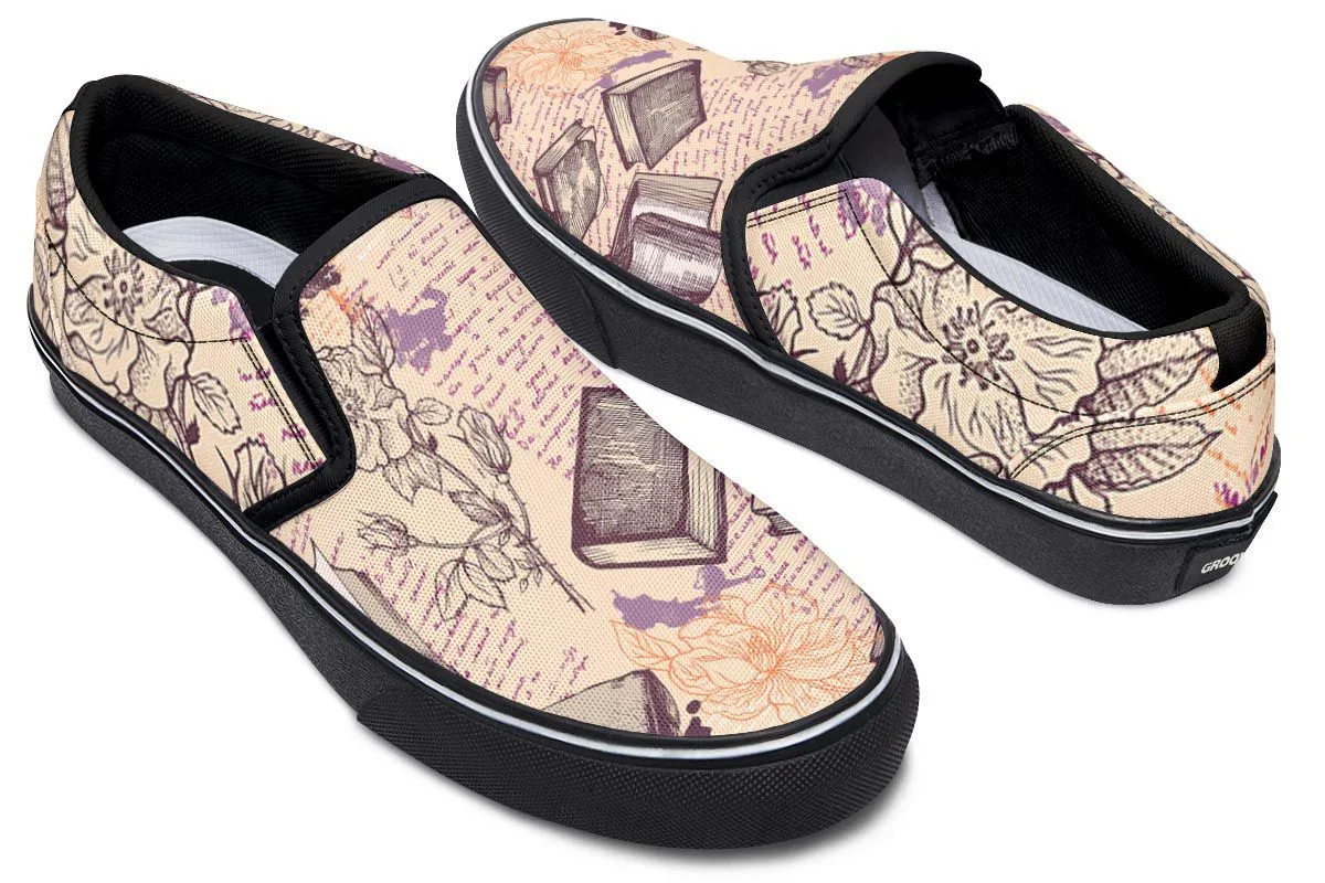 Reading Obsession Slip-On Shoes