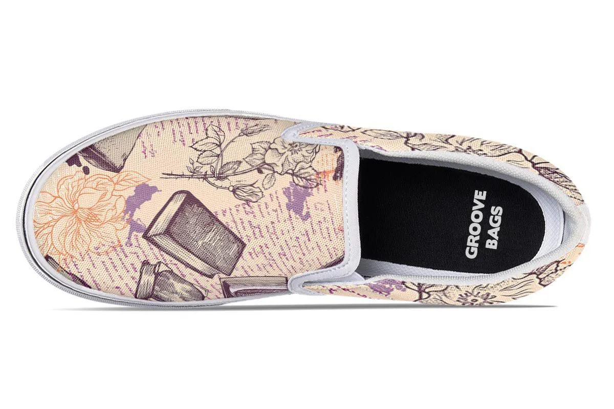 Reading Obsession Slip-On Shoes