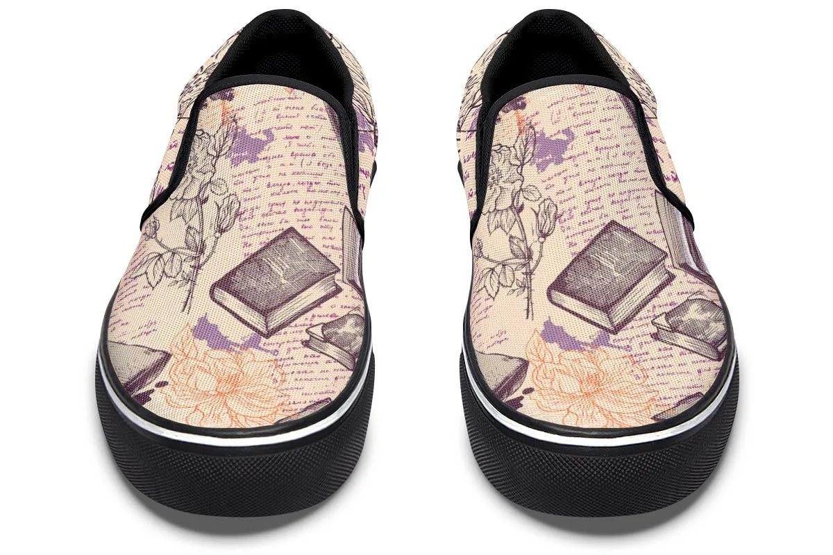 Reading Obsession Slip-On Shoes