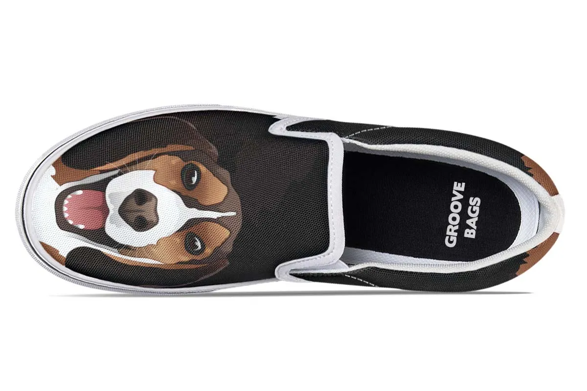 Real Beagle Dog Slip-On Shoes