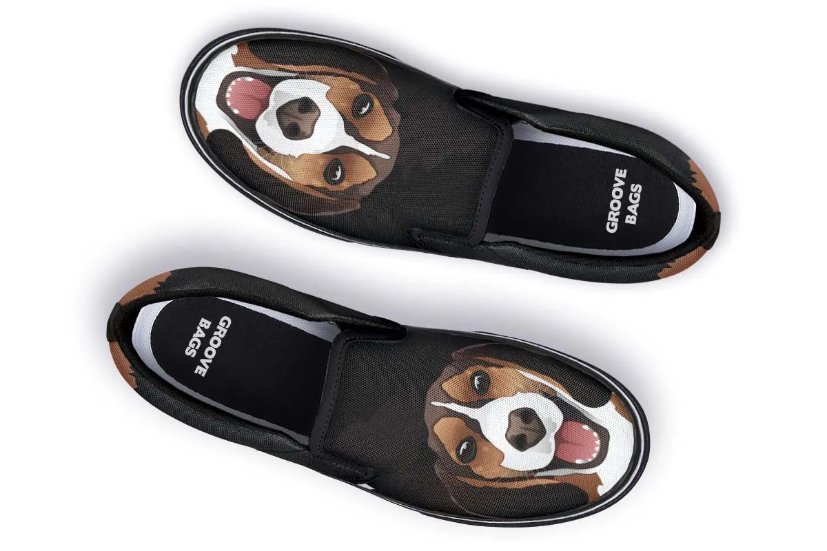 Real Beagle Dog Slip-On Shoes