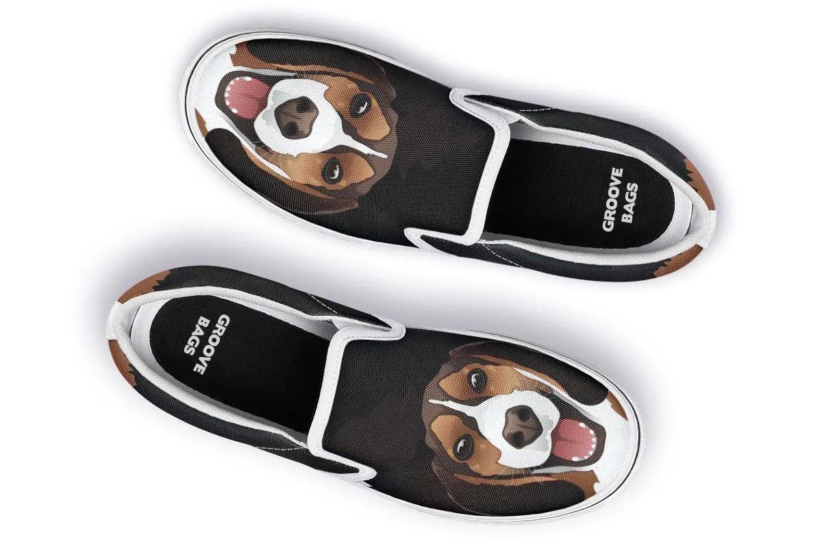 Real Beagle Dog Slip-On Shoes