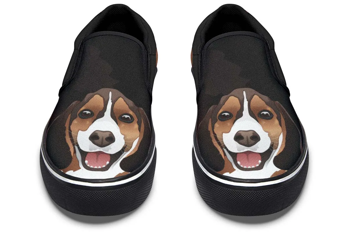 Real Beagle Dog Slip-On Shoes