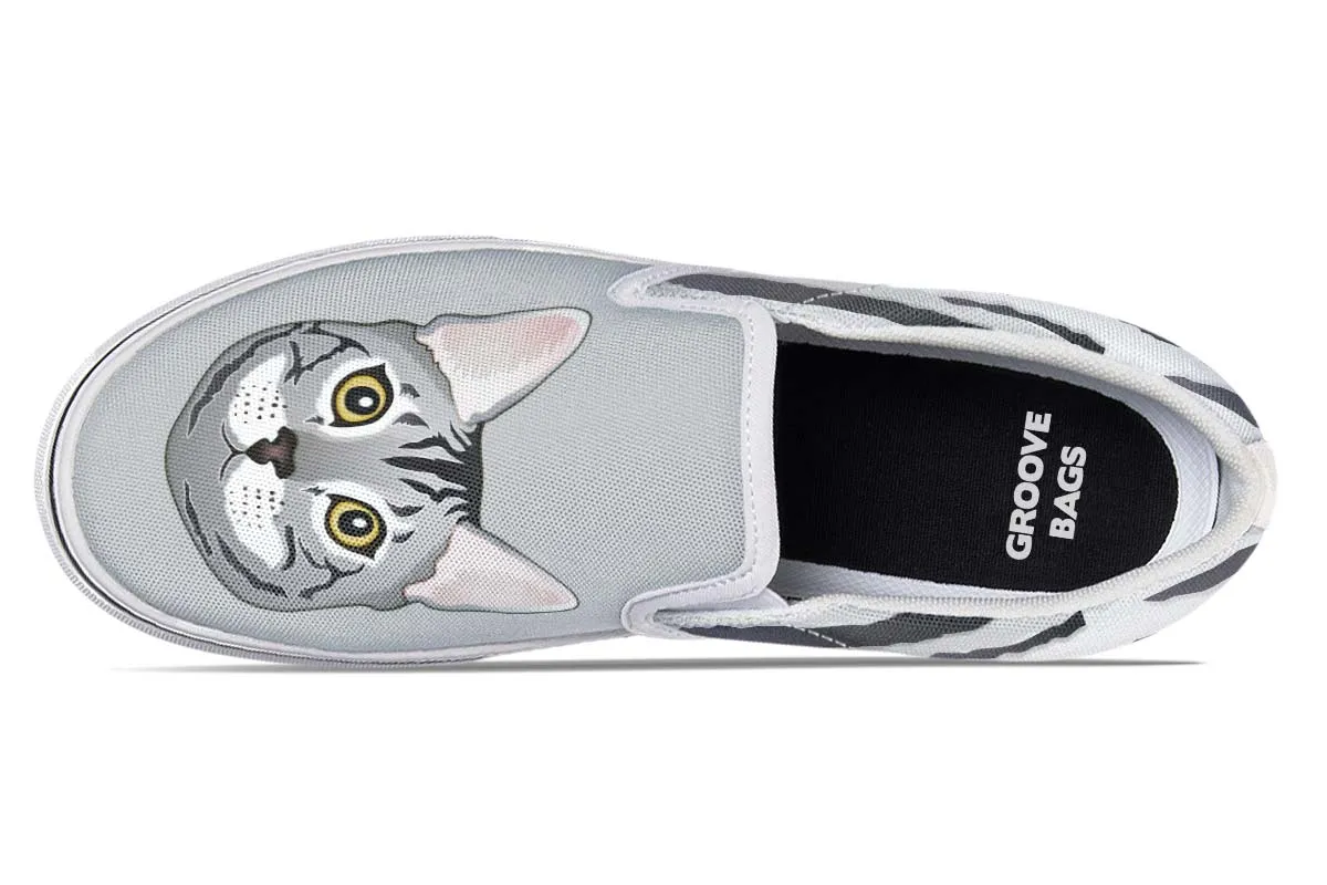 Real Bengal Cat Slip-On Shoes