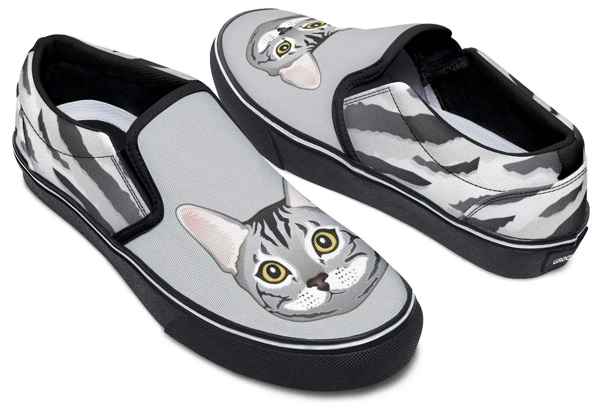 Real Bengal Cat Slip-On Shoes
