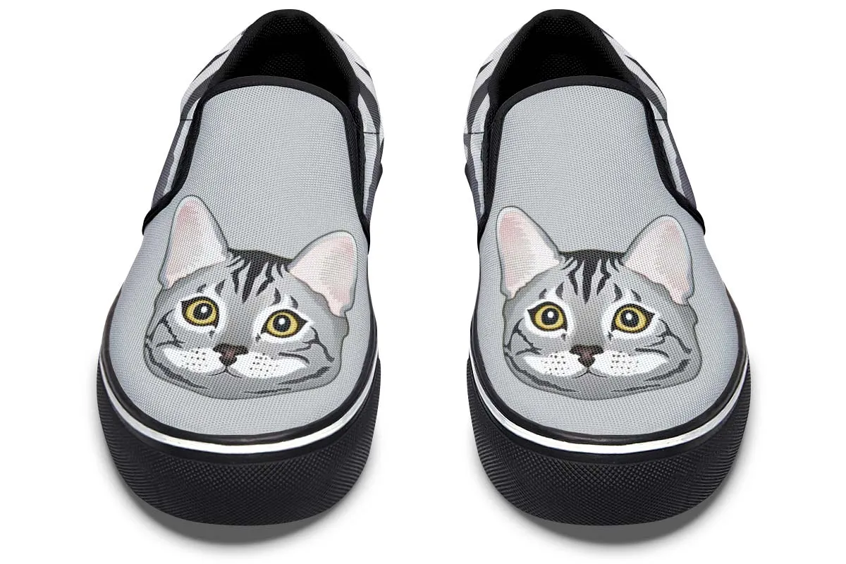 Real Bengal Cat Slip-On Shoes