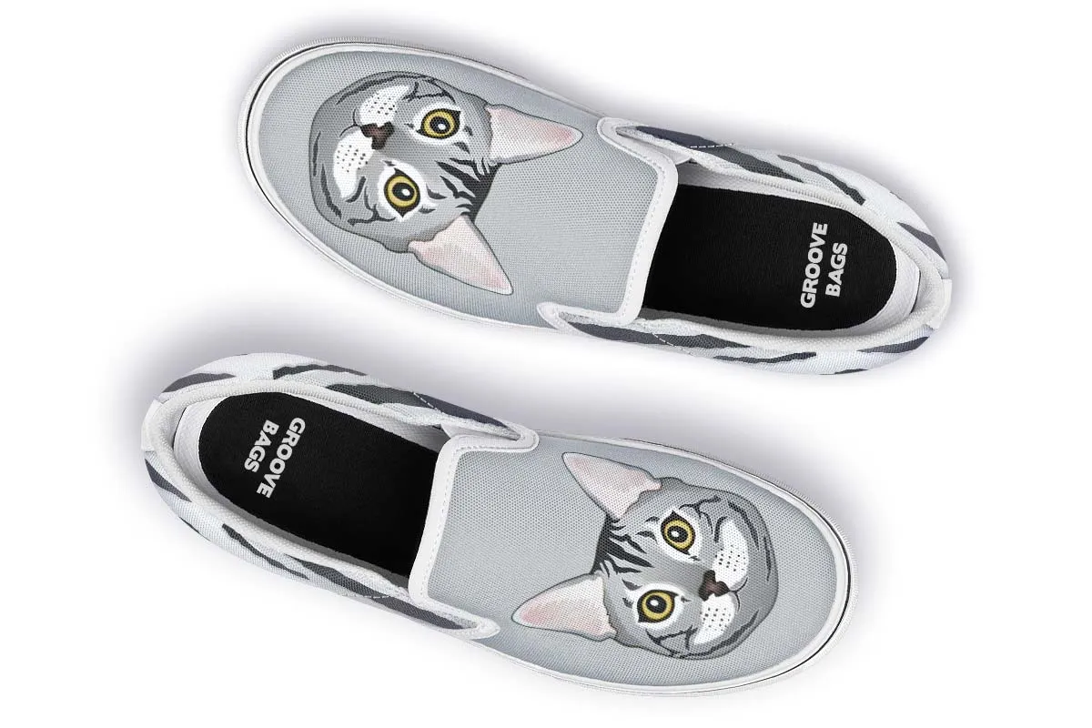 Real Bengal Cat Slip-On Shoes