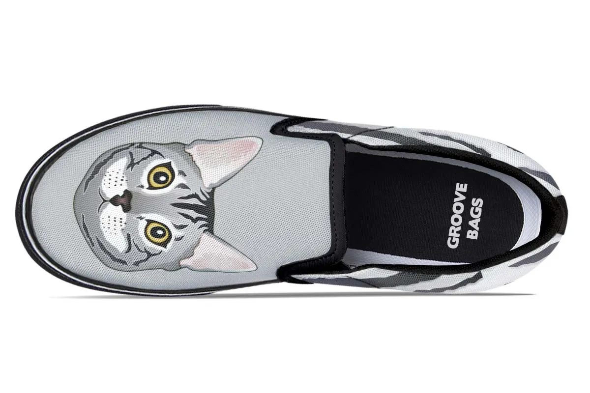 Real Bengal Cat Slip-On Shoes