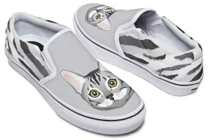 Real Bengal Cat Slip-On Shoes