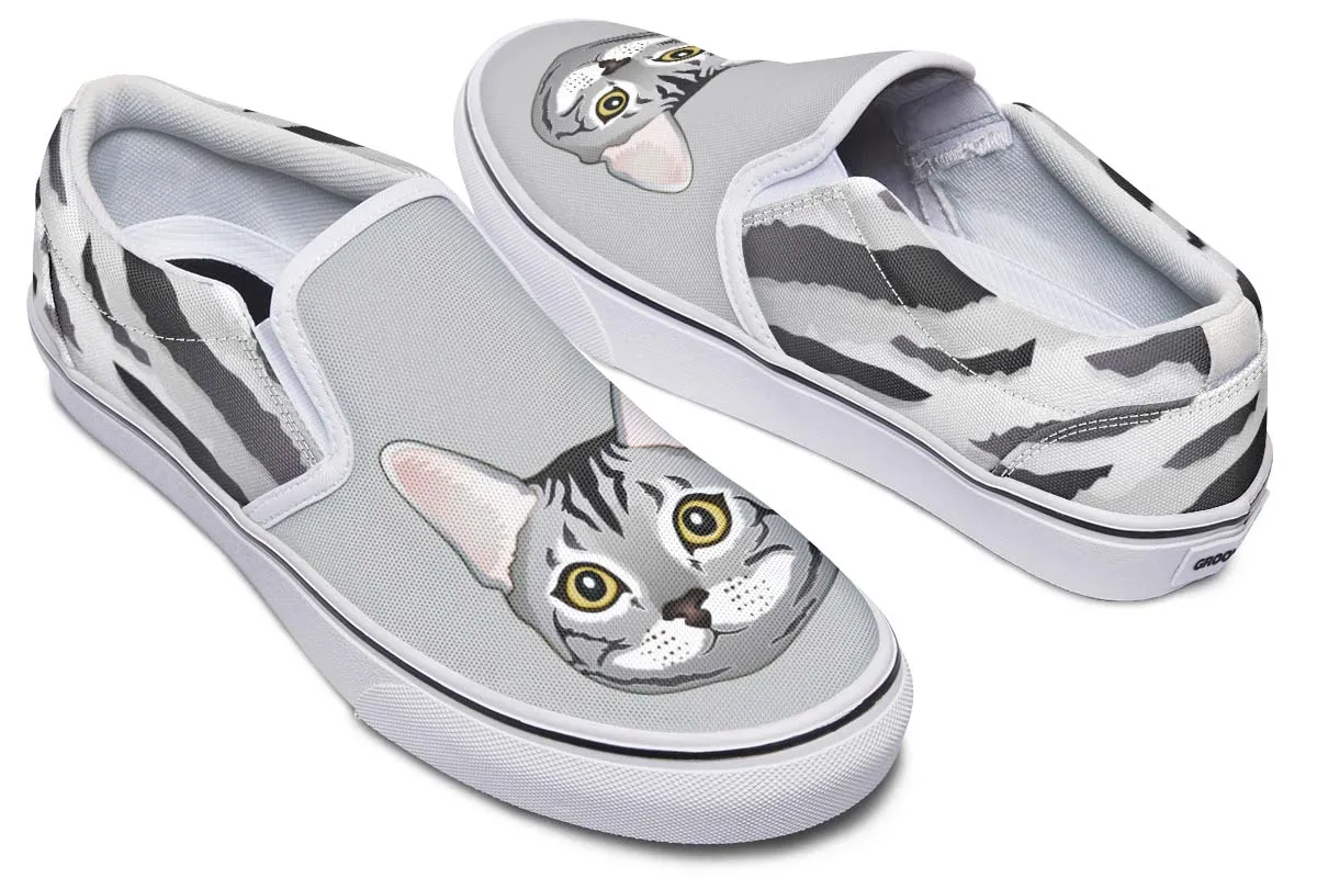 Real Bengal Cat Slip-On Shoes