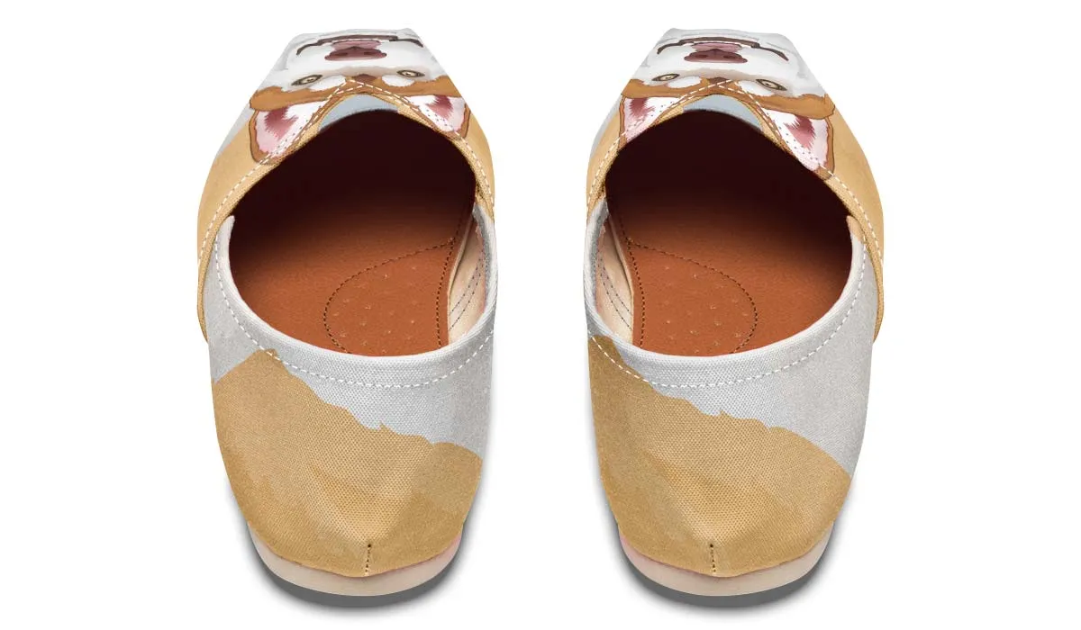 Real Brown Siberian Husky Casual Shoes