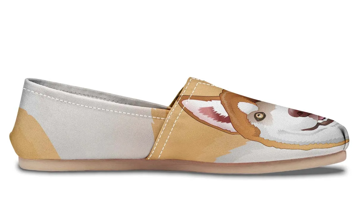 Real Brown Siberian Husky Casual Shoes