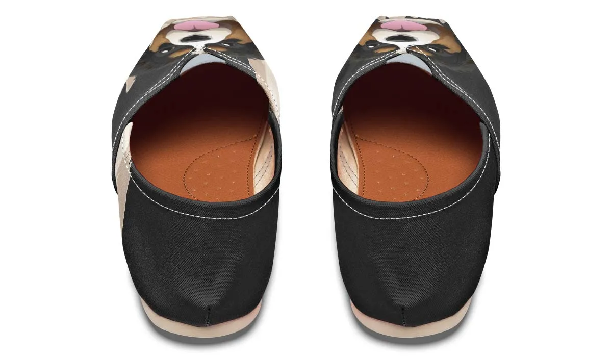 Real Cavalier King Charles Spaniel Black Casual Shoes