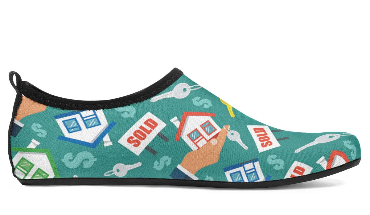 Real Estate Agent Aqua Barefoot Shoes