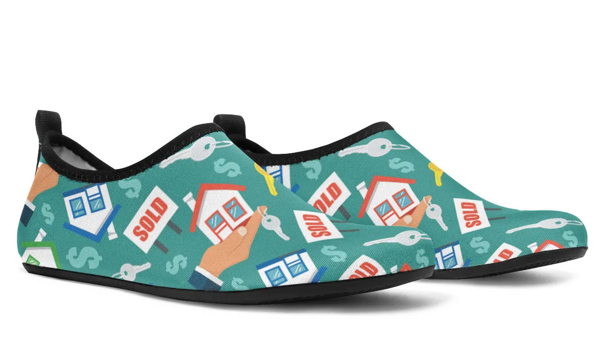 Real Estate Agent Aqua Barefoot Shoes