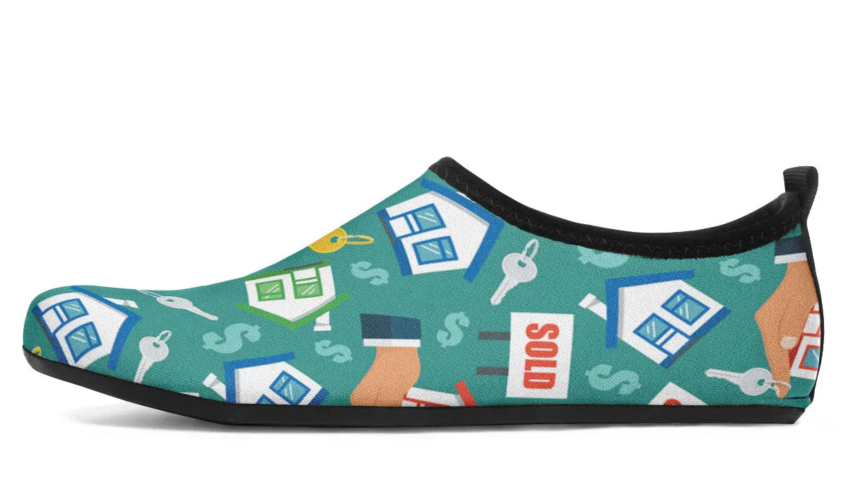 Real Estate Agent Aqua Barefoot Shoes