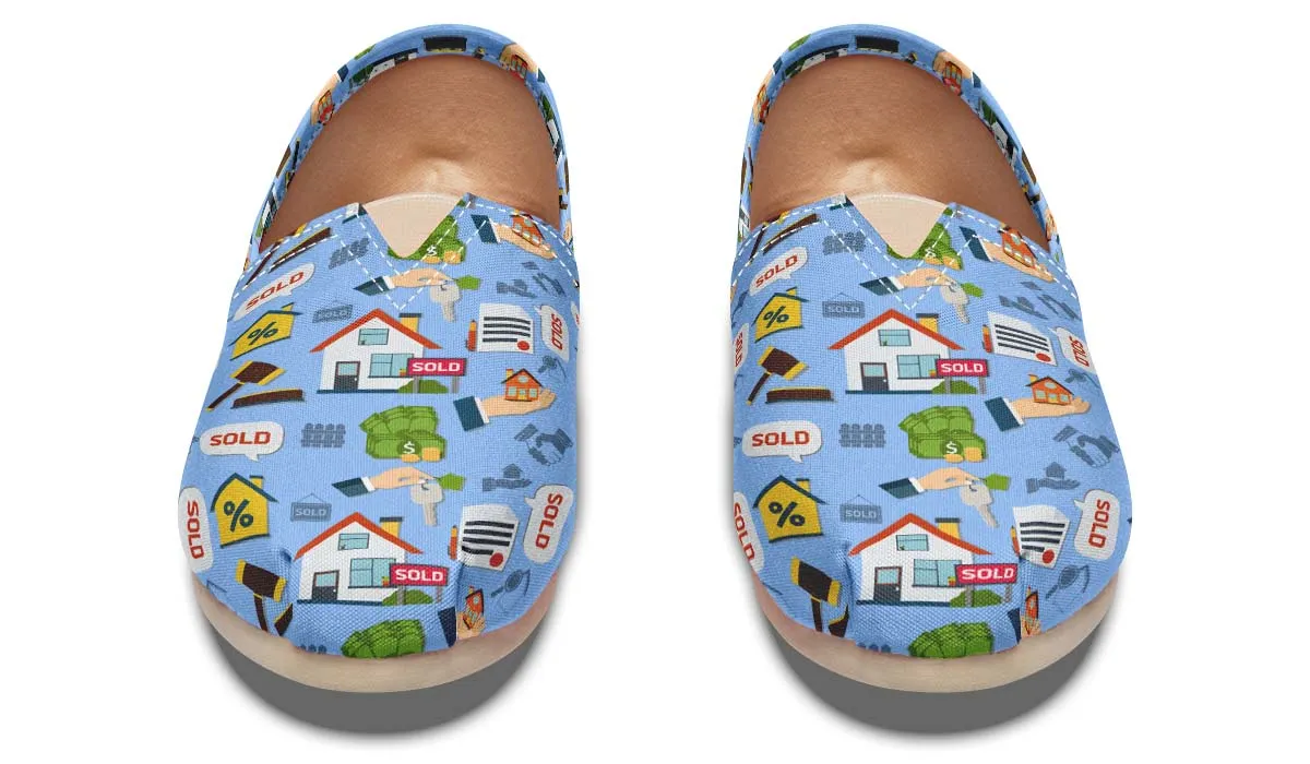 Real Estate Pattern Casual Shoes