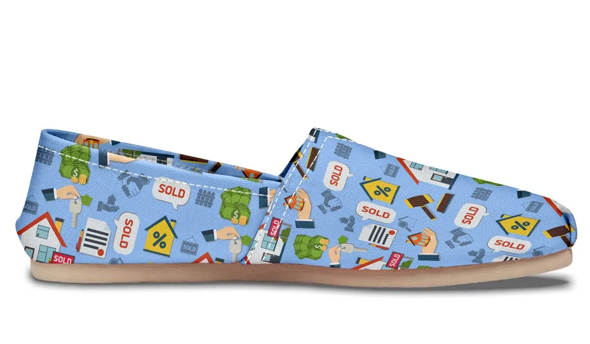 Real Estate Pattern Casual Shoes