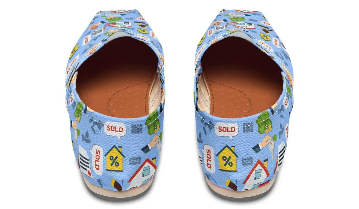 Real Estate Pattern Casual Shoes
