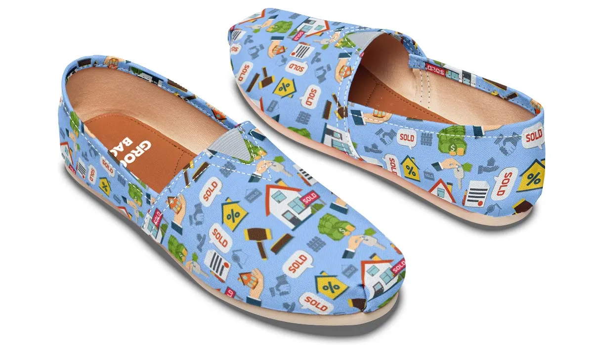 Real Estate Pattern Casual Shoes