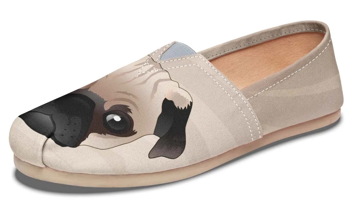 Real Fawn Pug Casual Shoes