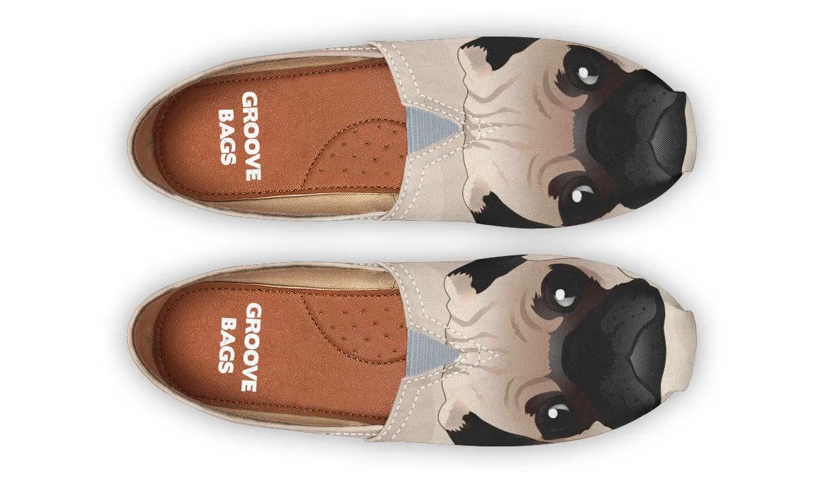 Real Fawn Pug Casual Shoes