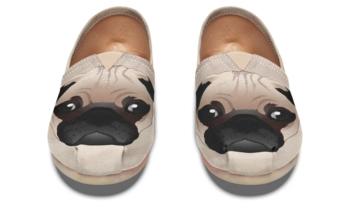 Real Fawn Pug Casual Shoes