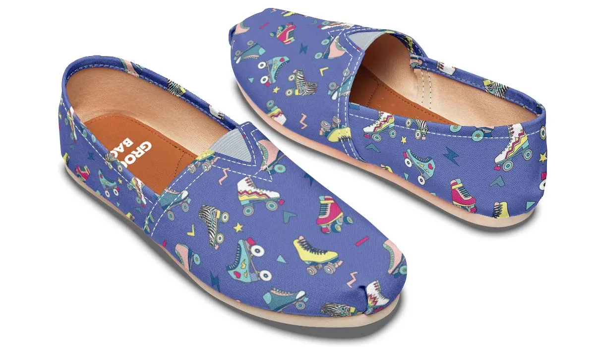 Retro Roller Skates Pattern Casual Shoes
