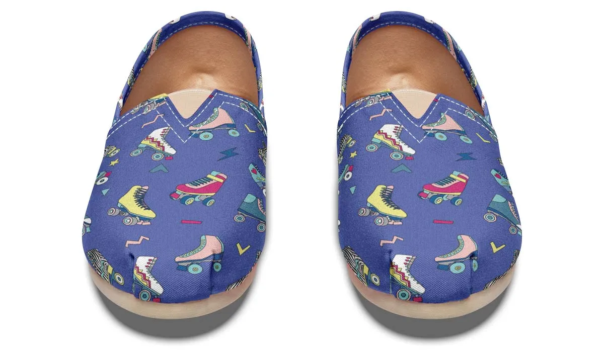 Retro Roller Skates Pattern Casual Shoes