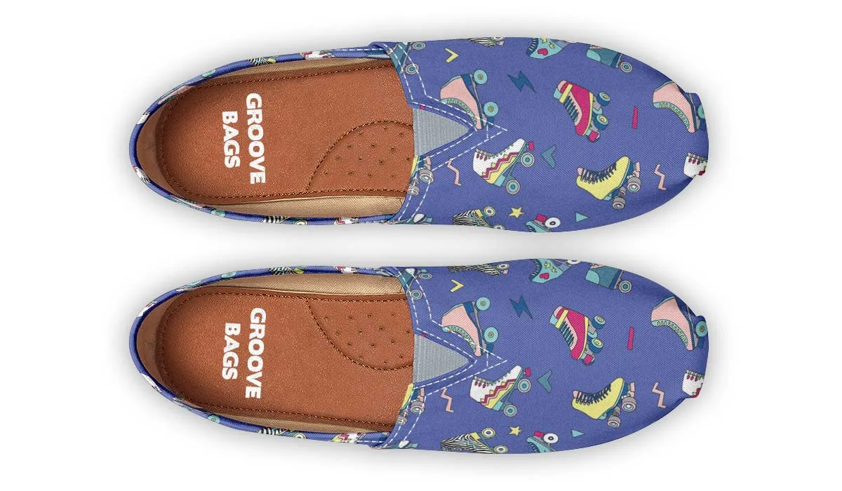 Retro Roller Skates Pattern Casual Shoes