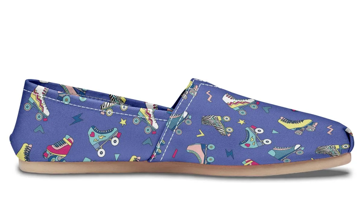 Retro Roller Skates Pattern Casual Shoes