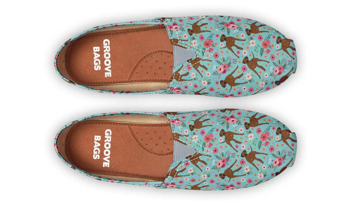 Rhodesian Ridgeback Flower Casual Shoes
