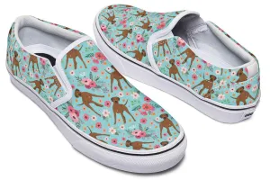 Rhodesian Ridgeback Flower Slip-On Shoes