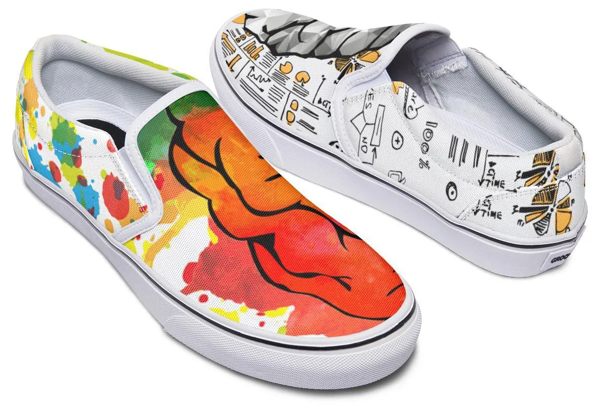 Right Brain Left Brain Slip-On Shoes