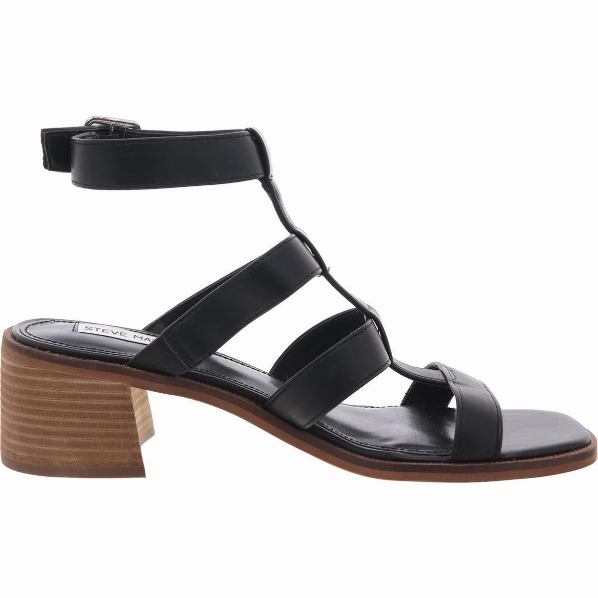 Rory Womens Adjustable Faux Leather Block Heel