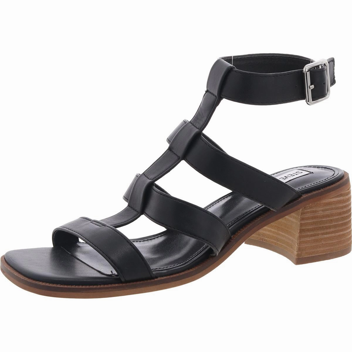 Rory Womens Adjustable Faux Leather Block Heel