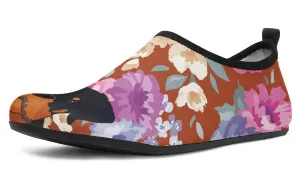 Rottweiler Dog Portrait Aqua Barefoot Shoes