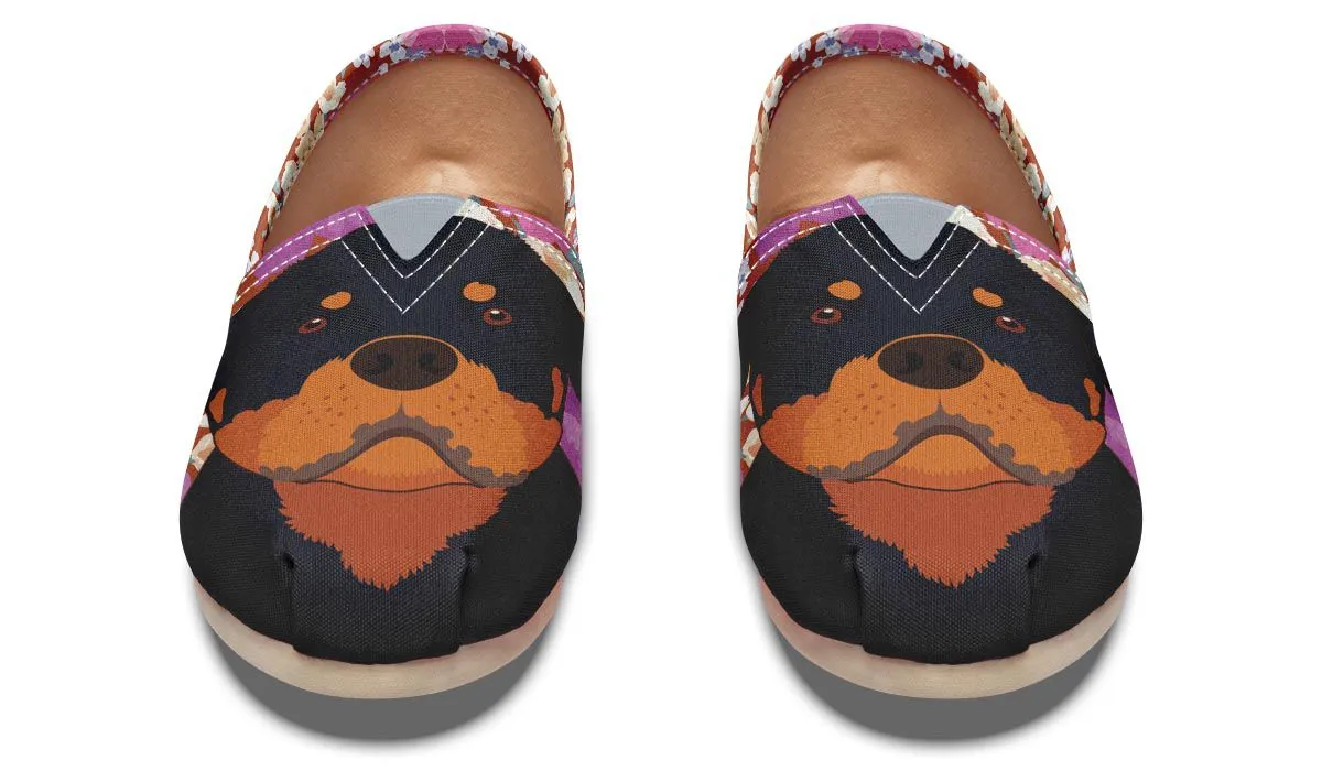 Rottweiler Dog Portrait Casual Shoes