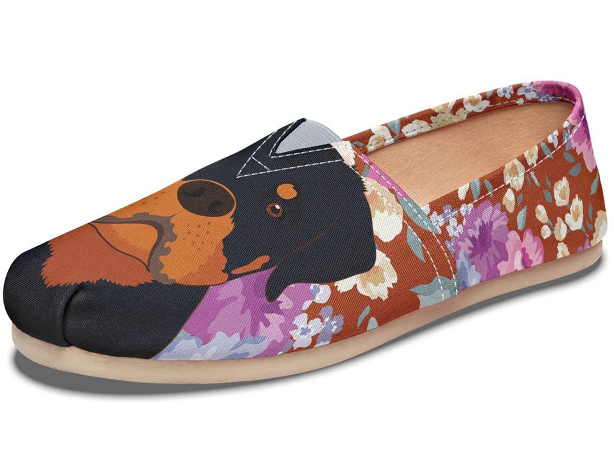 Rottweiler Dog Portrait Casual Shoes