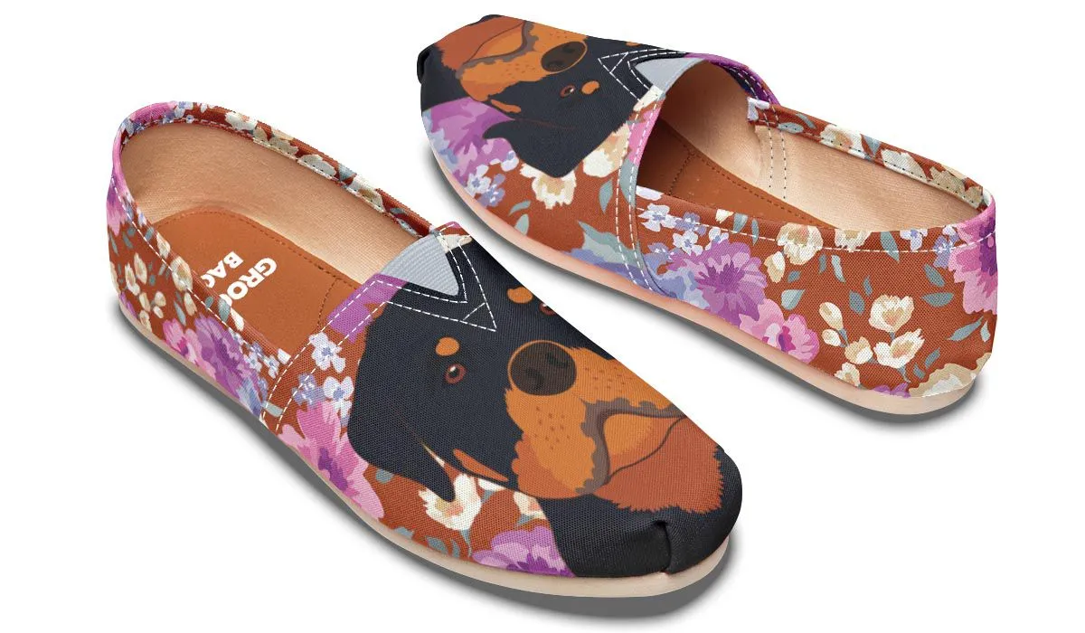 Rottweiler Dog Portrait Casual Shoes