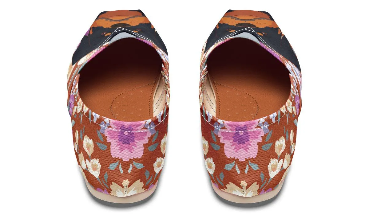 Rottweiler Dog Portrait Casual Shoes