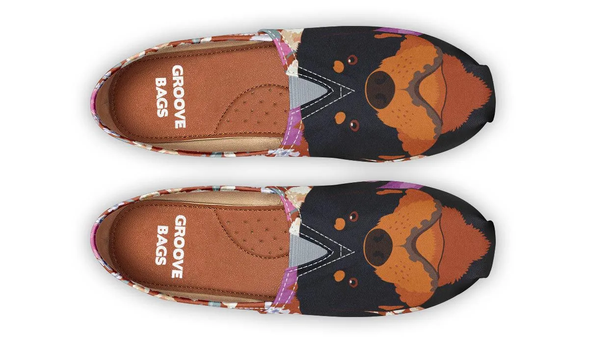 Rottweiler Dog Portrait Casual Shoes