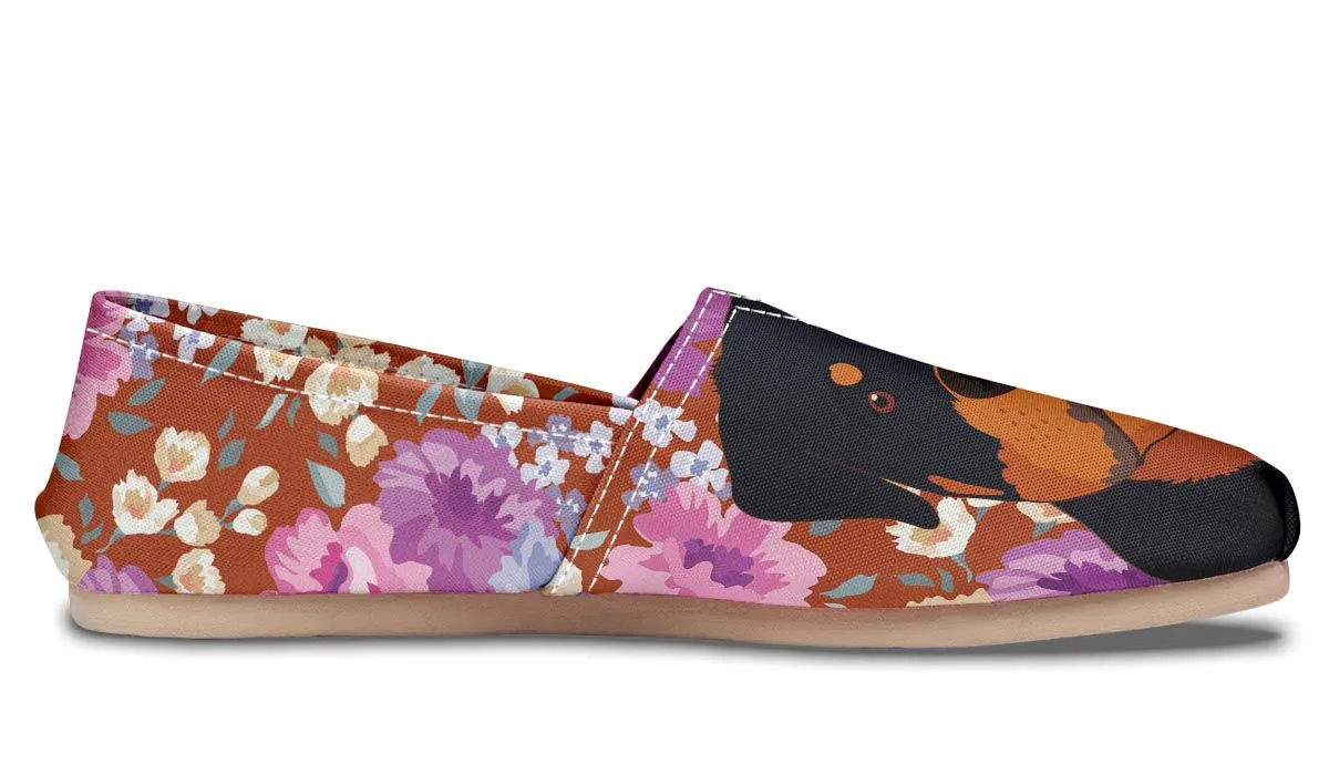 Rottweiler Dog Portrait Casual Shoes