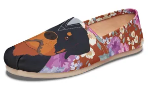Rottweiler Dog Portrait Casual Shoes