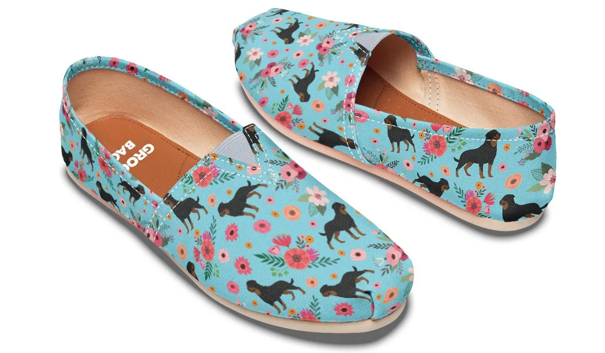Rottweiler Flower Casual Shoe