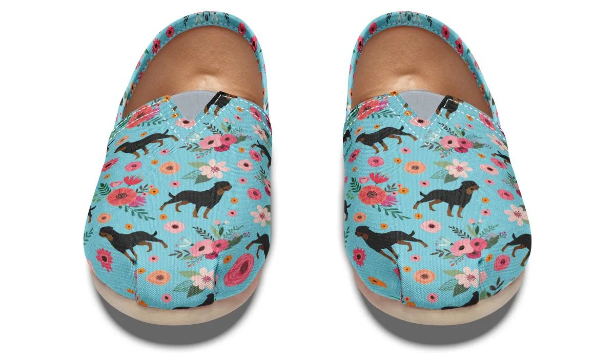 Rottweiler Flower Casual Shoe