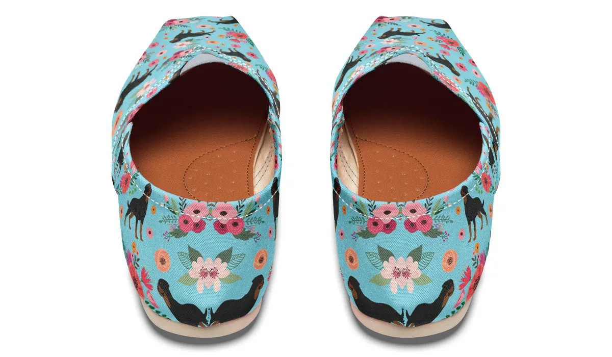 Rottweiler Flower Casual Shoe