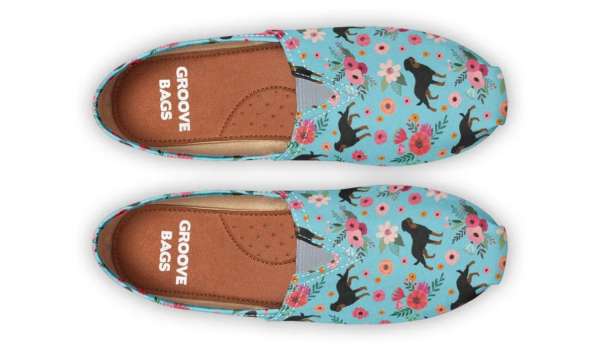 Rottweiler Flower Casual Shoe