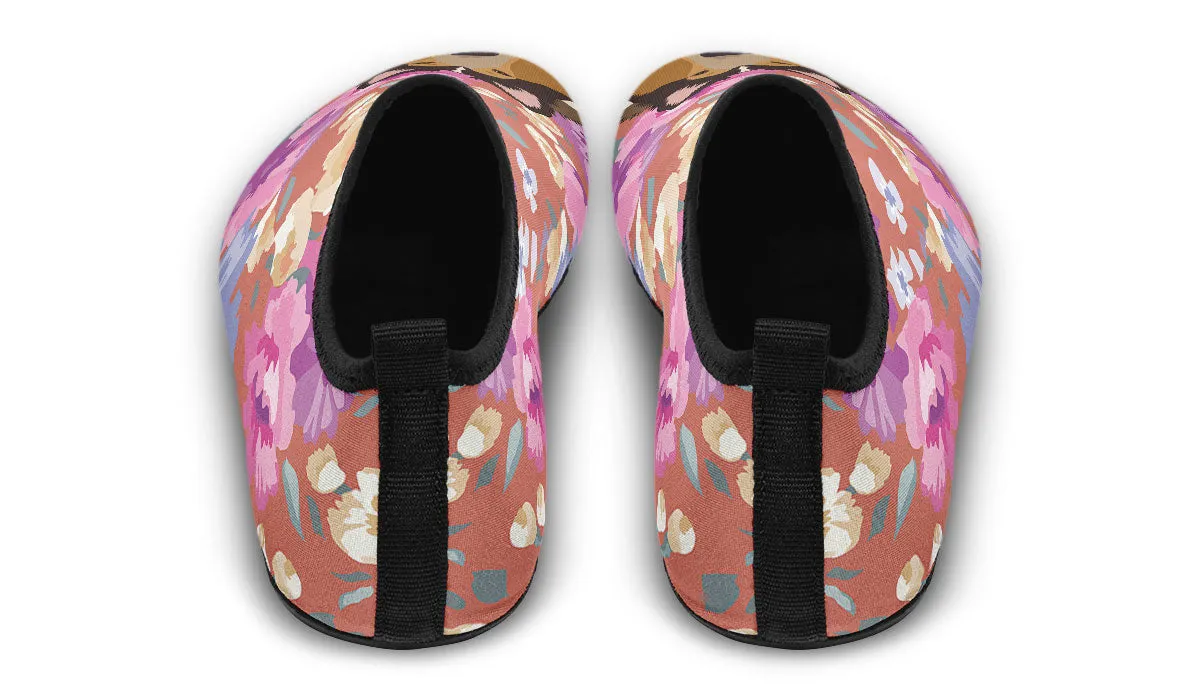 Rough Collie Dog Portrait Aqua Barefoot Shoes